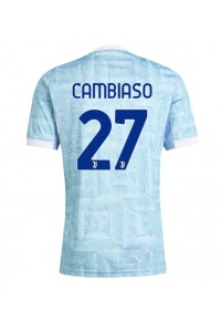 Juventus Andrea Cambiaso #27 Jalkapallovaatteet Vieraspaita 2025-26 Lyhythihainen